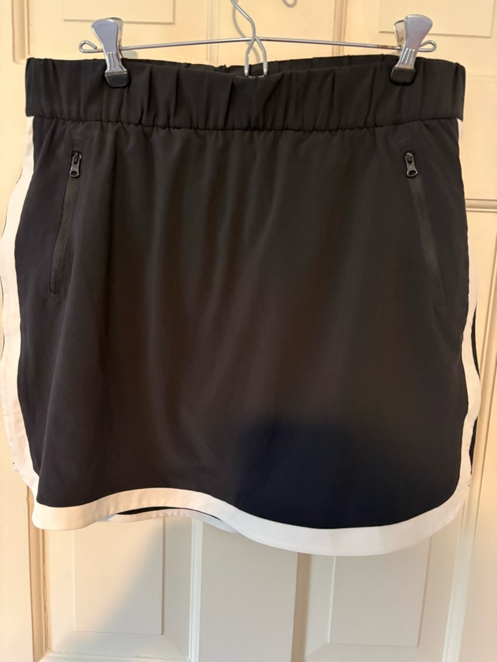 Talbots Black Athletic Skort with White Logo